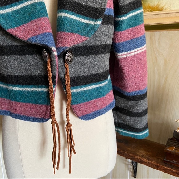 Mid-West Garment Co • Striped Wool Jacket - Picture 5 of 6